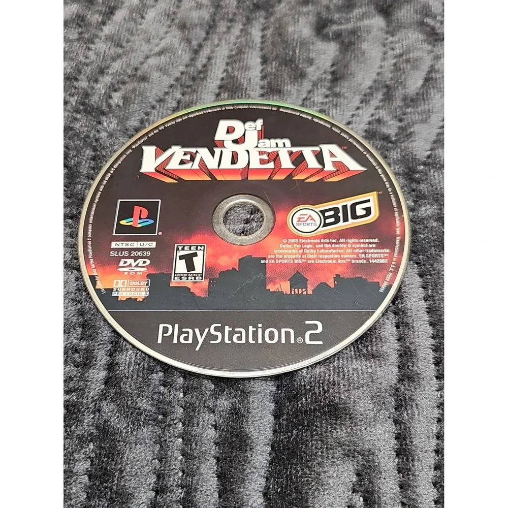 Def Jam Vendetta (Sony PlayStation 2, 2003) PS2 Video Game Disc Only, UNTESTED